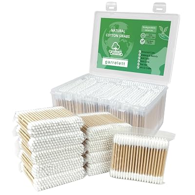 1000 Precision Tip Bamboo Cotton Swabs, Biodegradable & Organic Double Pointed Tipped Buds with Precision Tips, Lint-Free Wooden Swabs for Makeup, Cleaning, Crafts, and Baby Care