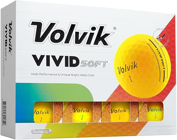 Volvik Vivid Soft Golf Balls (One Dozen) (Yellow)