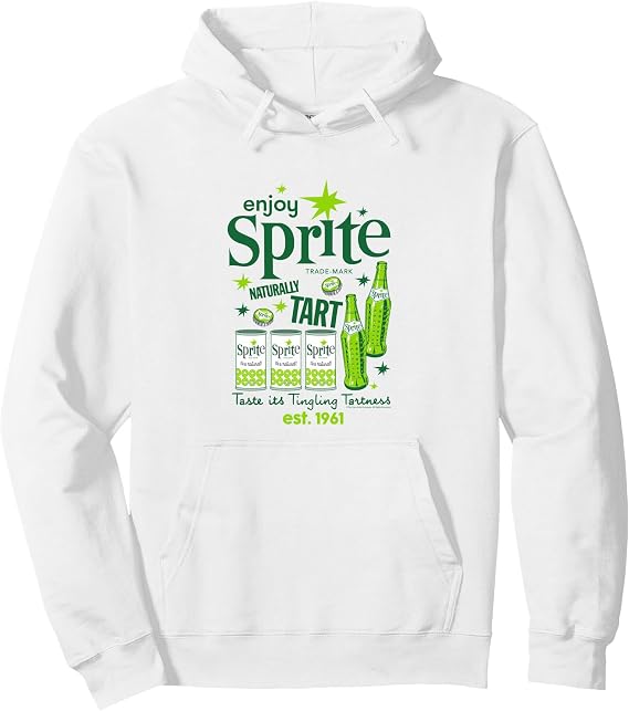 Coca-Cola Enjoy Sprite Tart Retro Bottle Art Pullover Hoodie
