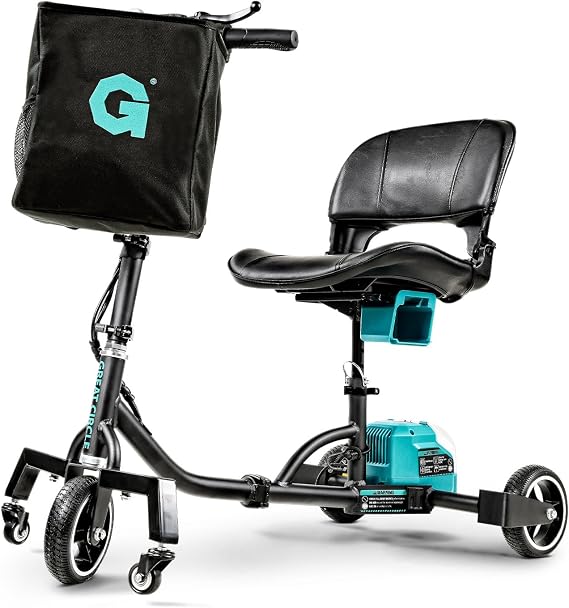 G Mobility Scooter 3 Wheels, 35 lb Folding Aluminum Frame, Anti-Tip Footrests, Includes (1) 48V 2Ah Li-Ion Battery and Charger, Supports 275 lbs, Airline Friendly | Anti-Tip Footrests, Includes (1) 48V 2Ah Li-Ion Battery and Charger, Supports 275 lbs, Airline Friendly