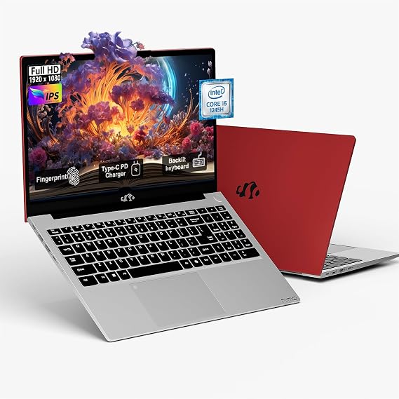 NIMO 15.6" FHD lPS-Business-Laptop, 8 Cores Intel i5-12450H 8GB RAM 256GB SSD (Beat i7-11800H, Up to 4.4 GHz) Computer with 100W GaN Type-C Fingerprint Backlit Keyboard WiFi 6 BT5.2 Win 11