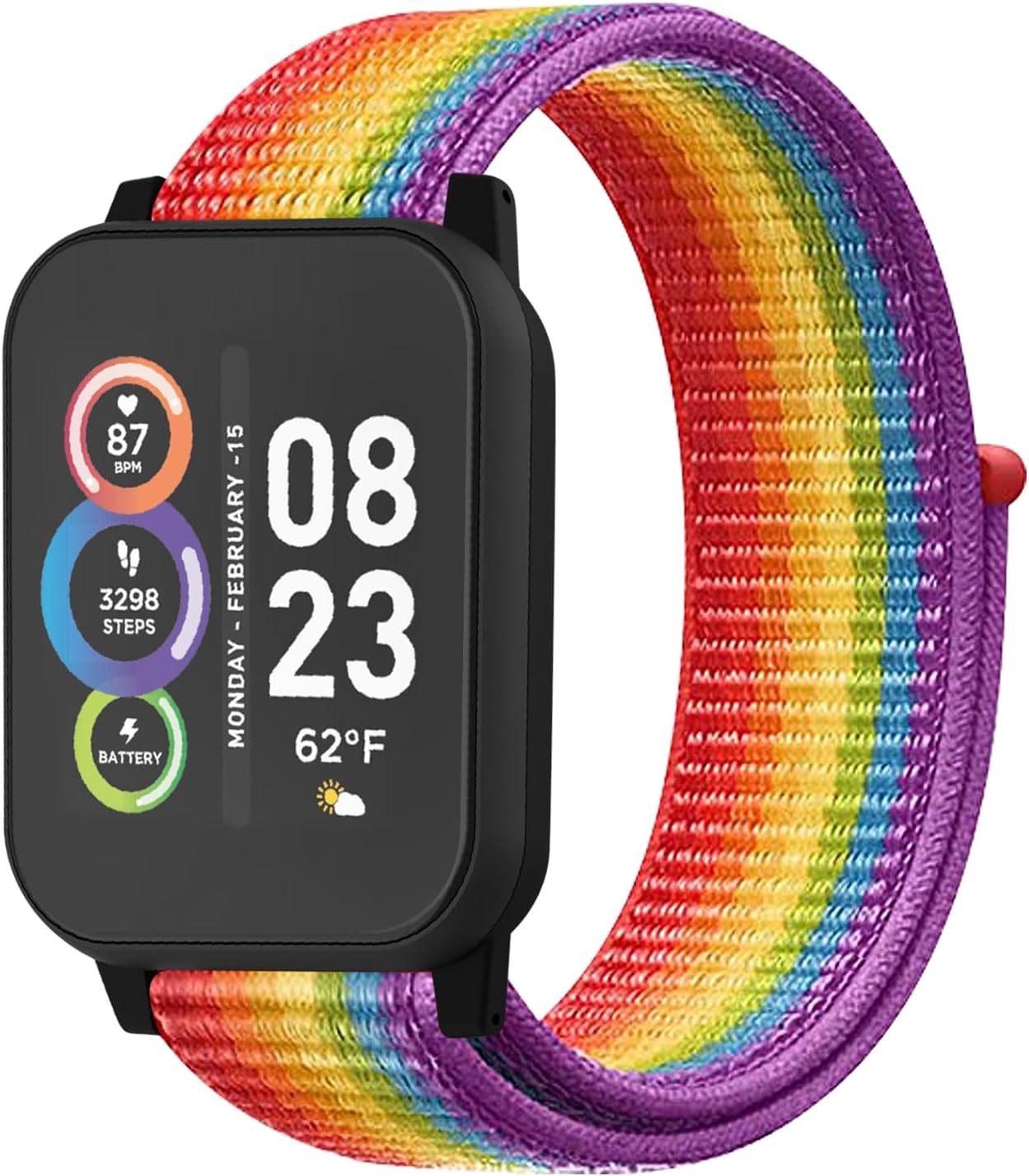 BlackPro Compatible with iTech Fusion 3/2/ iTech Fusion 2R Watch Bands, Nylon Hook and Loop Design, Breathable and Adajustable with Quick Release Pins