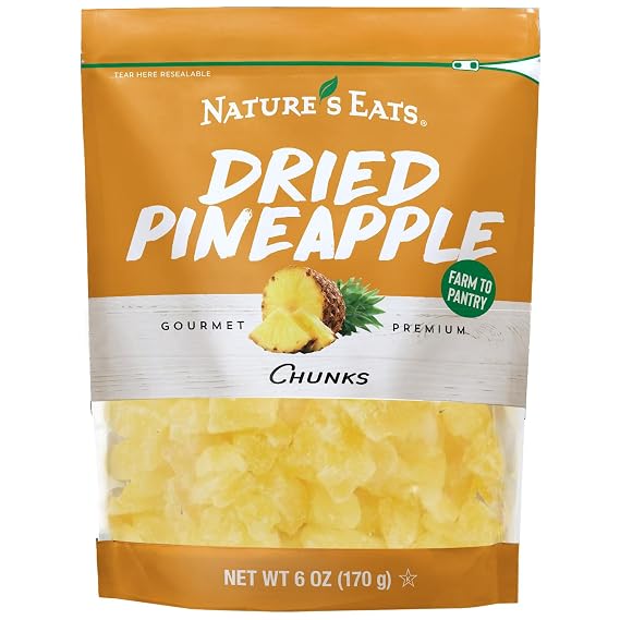 Nature's Eats Dried Pineapple Chunks 6oz
