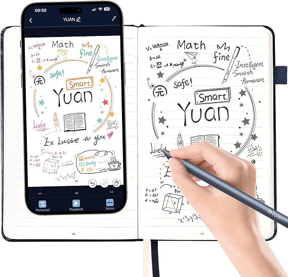 Smart Digital Notebook with Pen, Smart Writing Set for Note Taking | Real-Time Sync-to-Digital Back to School Smart Pen Set for Meeting Class Creation, Store, and Share Handwritten Notes via App