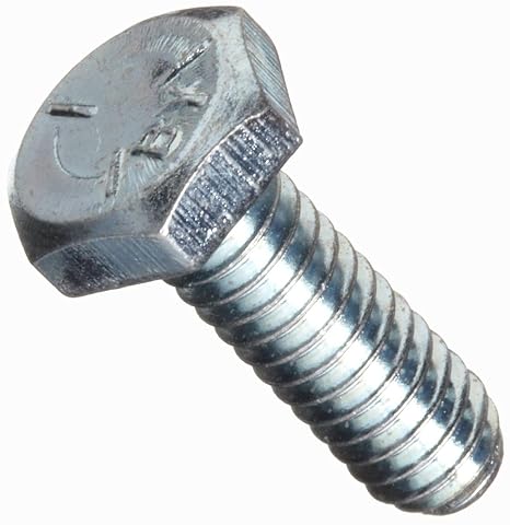 5/16"-24 x 1 Fine Thread Hex Cap Screws, Grade 5 Steel, Zinc, 100 Pack