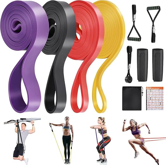 Resistance Bands Strength Training, Workout Bands Long Heavy Stretch Bands Set for Men and Women