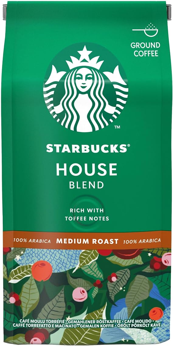 Starbucks House Blend Ground Coffee, 6x200 g
