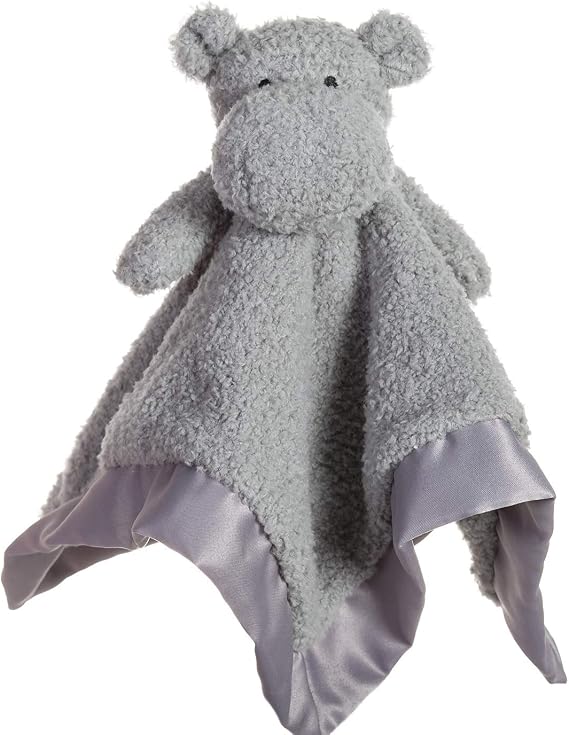 Apricot Lamb Hippo Security Blanket Soft Plush Lovey Comforter 14"