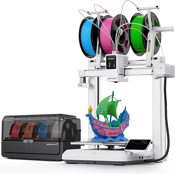 Anycubic Kobra X Combo 3D Printer with ACE 2 Pro, Native 7-Color Printing