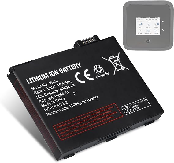 for Netgear Lithium ion Battery W-20 - for Netgear Model W-20 Battery