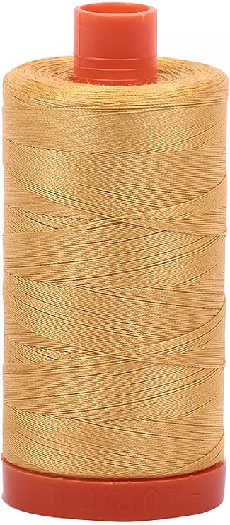 Aurifil A1050-2134 Solid 50wt 1422yds Spun Gold Mako Cotton Thread