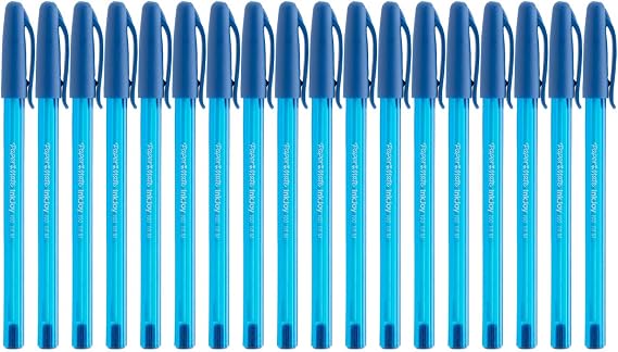 Paper Mate InkJoy 100ST Ballpoint Stick Pens, Medium Point, Blue Ink, 18 Count