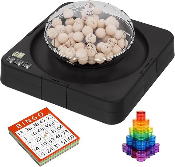 Bingo Game for Adults Large Groups with 75 Bingo Balls and 50 Bindo Cards
