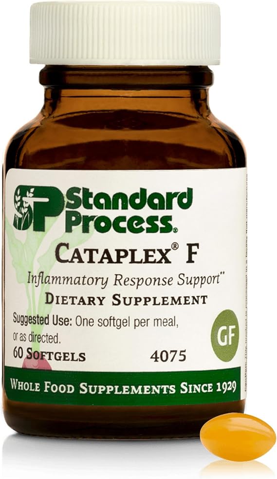 Standard Process Flax Oil Plus - Supplement with Vitamin B6 & Omega-3 Benefits - Supports Healthy Hair & Skin - Gluten-Free, Non-Dairy & Non-Soy - 60 Softgels 60 Servings