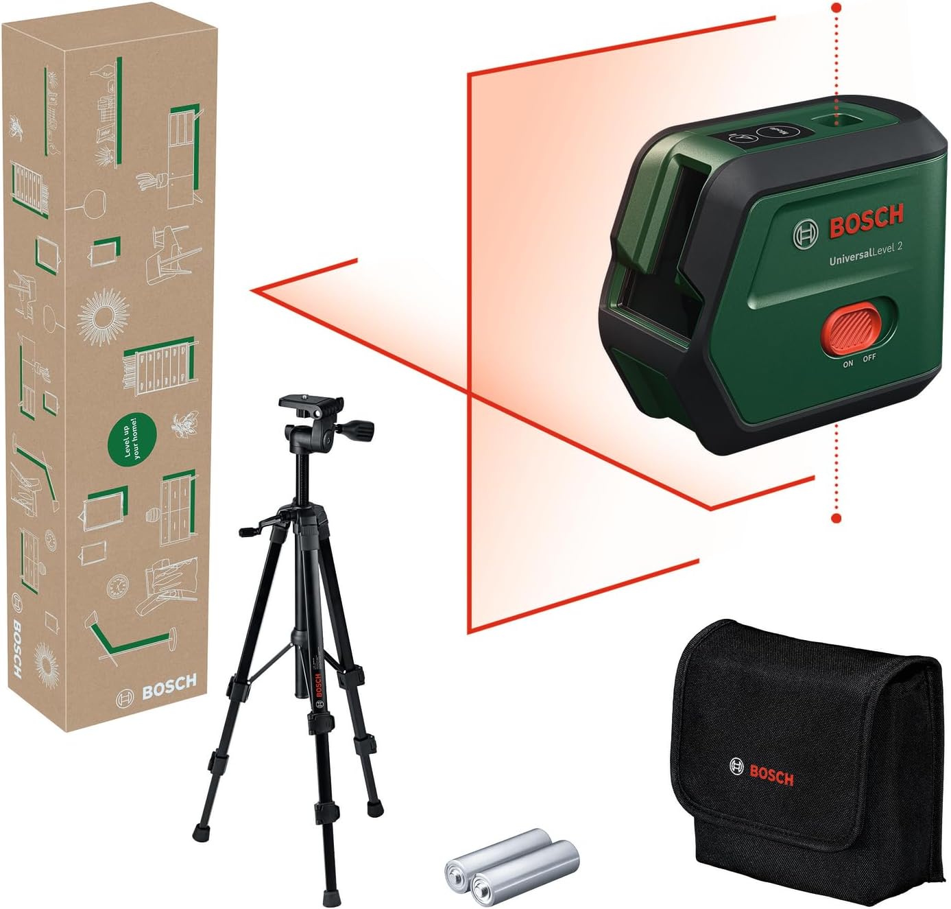Bosch UniversalLevel 2 [Gen 2] + Tripod (E-Commerce Carton)