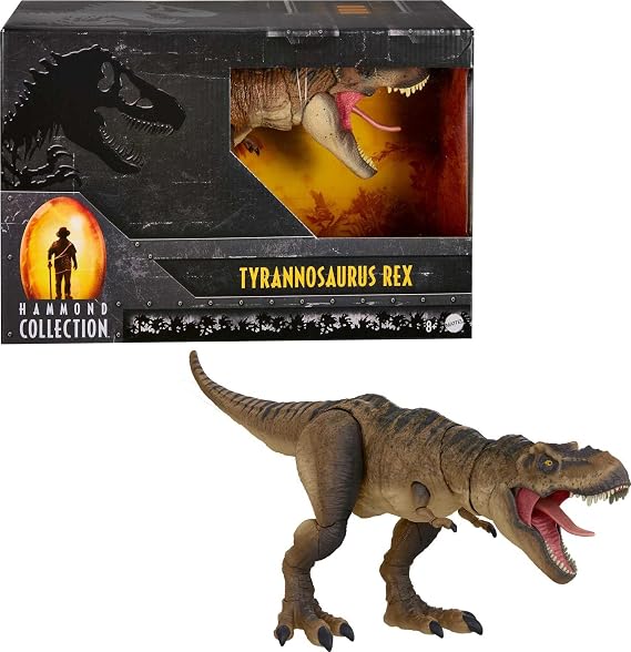 Mattel Jurassic World Mattel Jurassic Park Hammond Collection T Rex, Tyrannosaurus Rex Collector 24-in Dinosaur Figure, Deluxe Articulation
