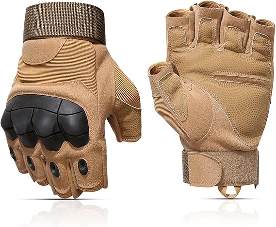 SUJAYU Outdoor Fingerless Gloves for Men - Driving, Hiking, Biking & Motorcycle Gloves