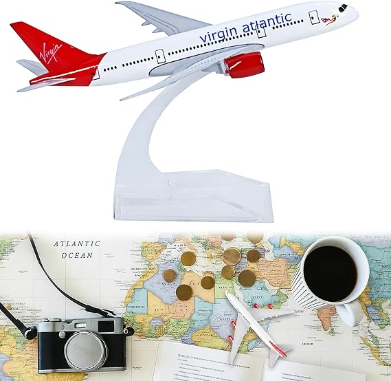 1PCS Model Plane Compatible with British Airways Collections, Plane Model for Virgin Atlantic 747, 1:400 Diecast Planes and Models Airplane Collectibles for Aviation Enthusiasts