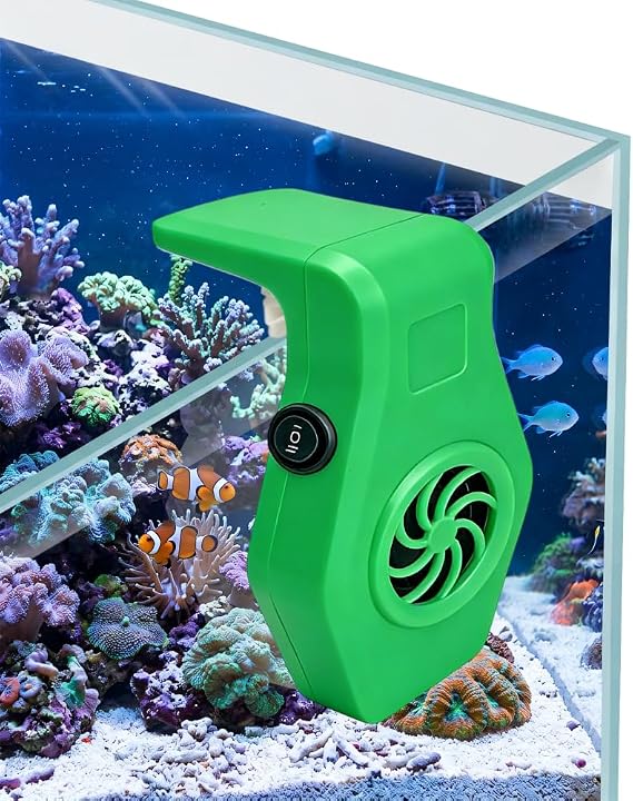 Aquarium Chiller Fan, 2 Speed Adjustable Fish Tank Cooling Fan Mini Quiet Aquarium Cooler Fan for Freshwater and Saltwater Tanks