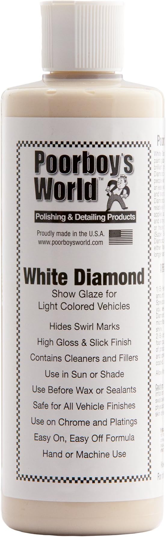Poorboy's World White Diamond Show Glaze for Light Color Vehicles 16oz