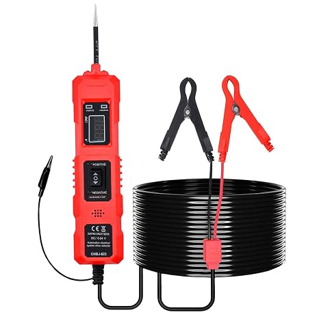12V Power Circuit Probe Tester: 6-36V Power Circuit Probe Tester ABS Automotive Circuit Tester with Digital Display LED Light for Voltage Test Component Activation Continuity Testing