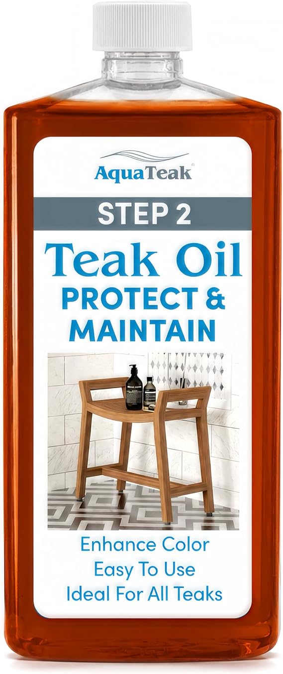AquaTeak Premium Teak Oil, 16 oz, Restores & Protects Wood Furniture