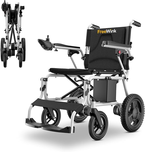 Electric Wheelchairs for Adults 16.8 Kg, 20km Long Range, Airport Approved Folding Electric Wheelchair,125 Kg Capacity, Suitable for All Terrains,Ideal for Elderly & Disabled