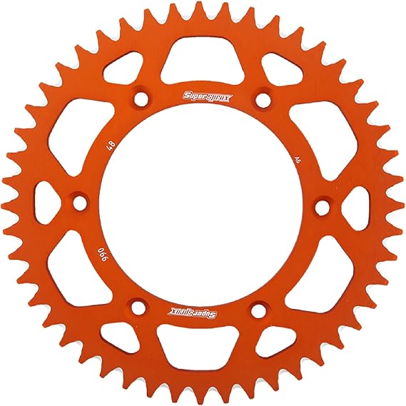 Supersprox Aluminum Rear Sprocket (520 / 48T) (Orange) For 05-22 KTM 250SXF