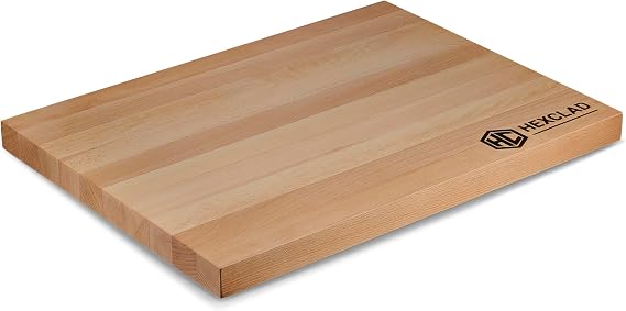 HexClad 24 x 18 Inch Extra Large Reversible Beechwood Cutting Board | Hardwood, Great for Chopping, Cutting, or Serving Charcuterie