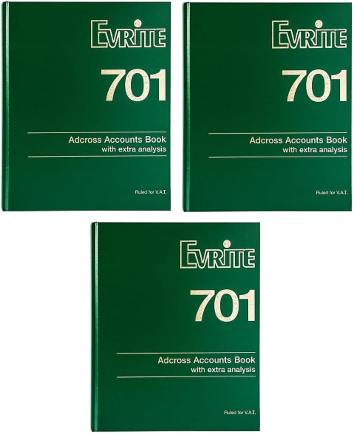 Evrite 701 Accounts Book with Extra Analysis - Pack of 3 Books