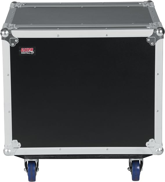 Gator Cases G-TOUR Road Ready Shock Rack Case with Heavy Duty Casters and Tour Grade Hardware; 17" Rackable Depth, 8U (G-TOUR SHK8 CAS)