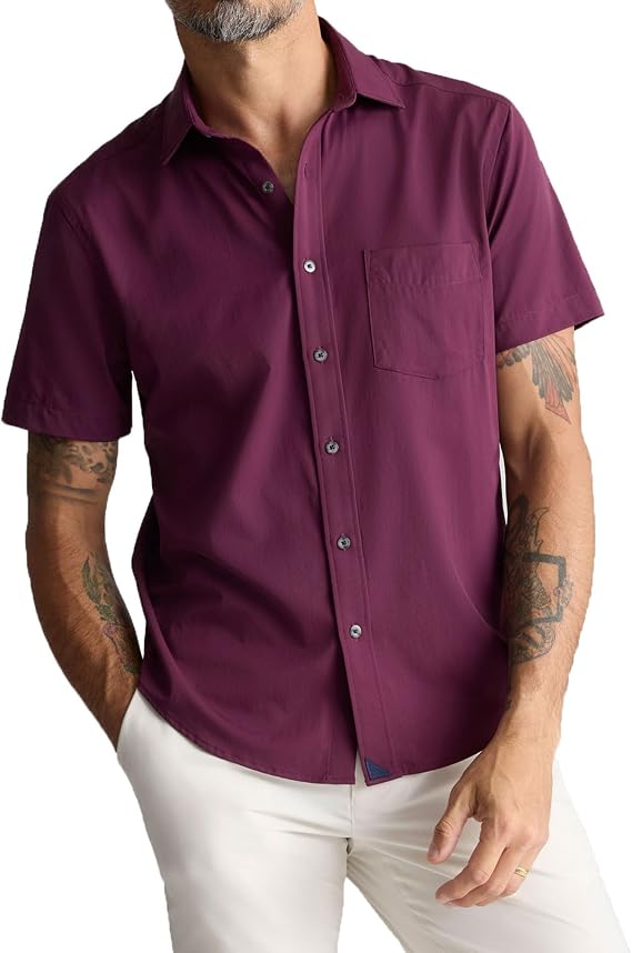 UNTUCKit Short Sleeve Performance Solid Shirts for Men