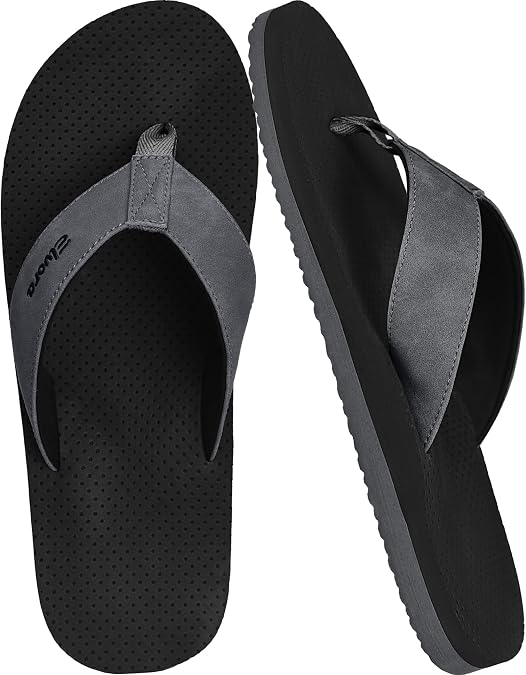 Men's Flip Flops with Arch Support - Quick-Dry Beach Sandals