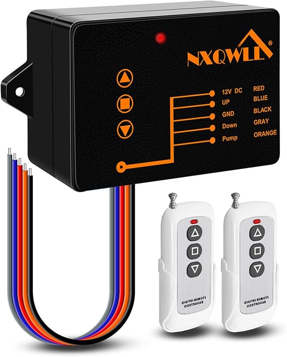 Wireless Dump Trailer Controller for 3-Wire/4-Wire Hydraulic Trailer Controller, Waterproof Wireless Remote Control 328ft/100m Remote Control Range