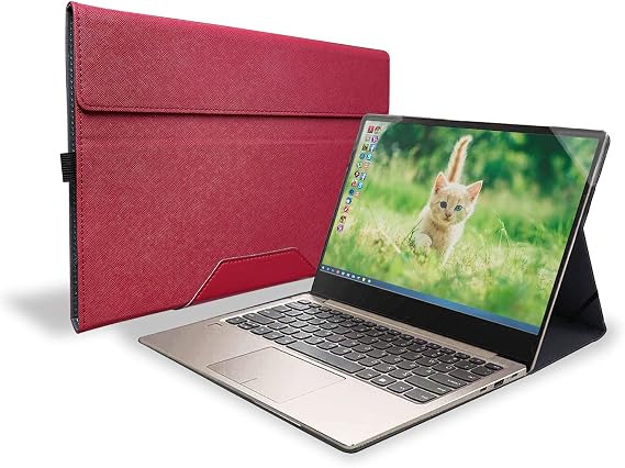 Honeymoon Case Cover for HP Pavilion 15-EH/EG Series,PU Leather Folio Stand Hard Shell Case for HP Pavilion 15t-eg000/15z-eh000 15.6 Inch,S022-15-Red