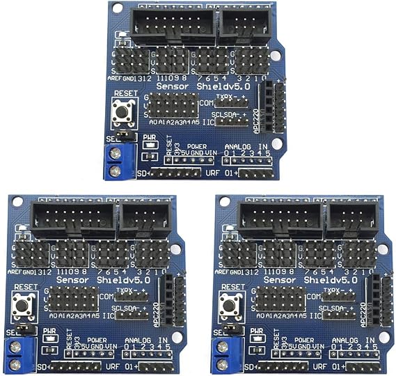 Sensor Shield V5.0 Expansion Board Compatible for Arduino UNO R3 Programming 3pcs