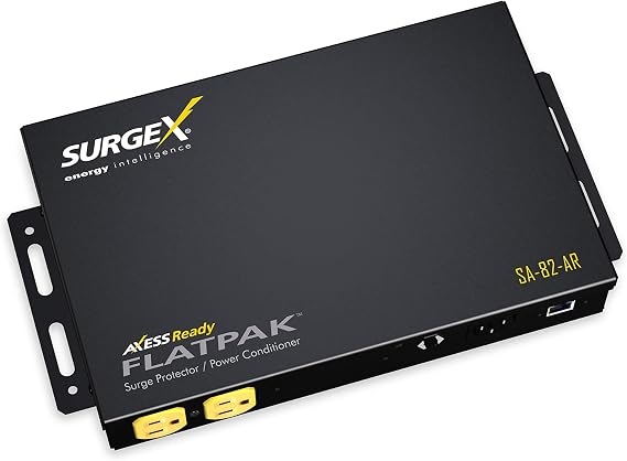 SurgeX FlatPak SA-82-AR Surge Protector with Remote IP Control, 120 volt, 8 amp