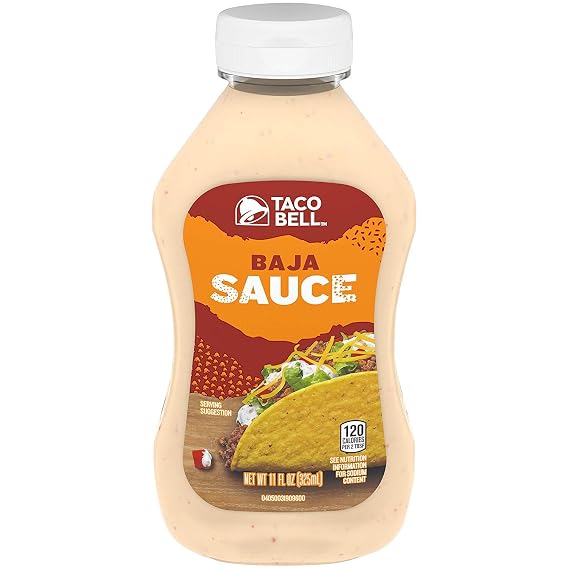 Taco Bell Baja Sauce, 11 Ounce Bottle NEW FLAVOR Taco Sauce