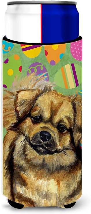 Tibetan Spaniel Easter Eggtravaganza Michelob Ultra Koozies for slim cans LH9439MUK