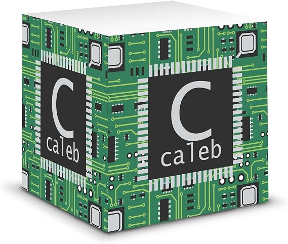 Personalized Circuit Board Sticky Note Cube