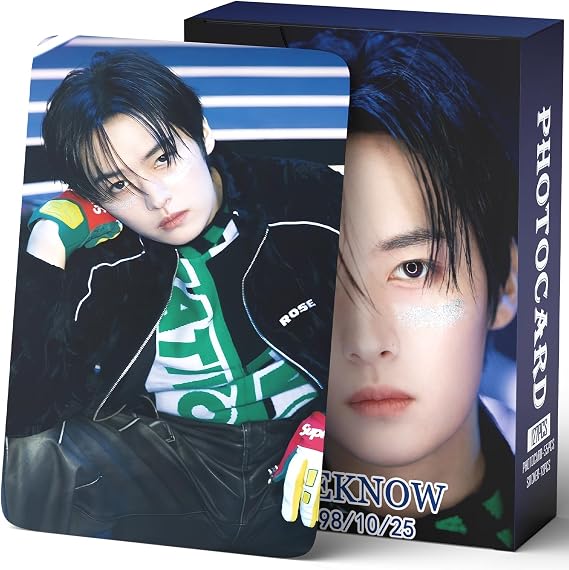 PYAJUU Stray Kids DominATE World Tour Photocards 127 PCS KPOP Hollow Photocard Set Stray Kids Merch Boys and Girls Gift Set 55PCS Photocard and 72PCS Stickers Giant Greeting Cards (LEE KNOW)