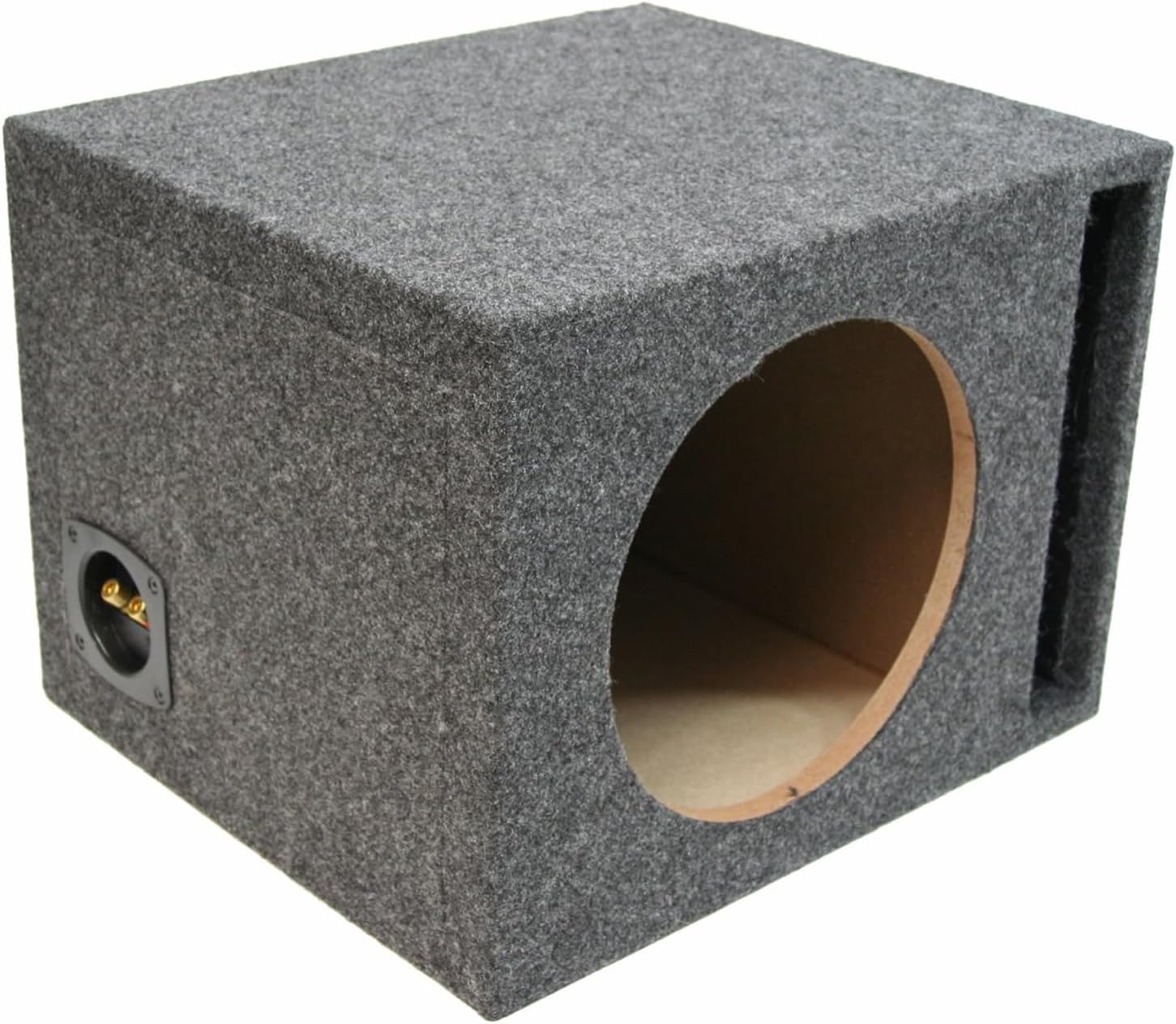 American Sound Connection Car Audio Single 12 Vented Subwoofer Stereo Sub Box Ported Enclosure 34 MDF