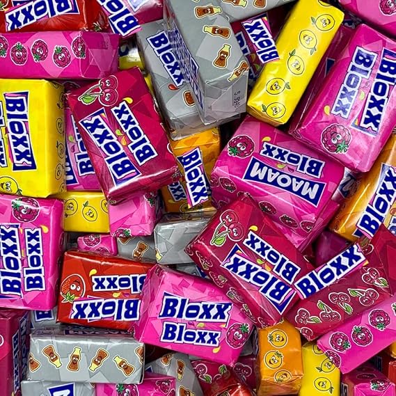 Joystixx,Stripes, Bloxx Sweet With Gift Box - Fruity Flavoured Chewy Sweets (1.5kg, Bloxx Chewy Sweets)