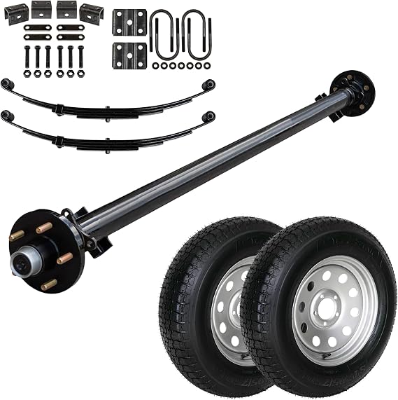 3500 lb Light Duty Single Axle TK Trailer Kit - 3.5K Capacity (Original Series), 61" Hubface 46" Spring Center / 5x5 Bolt Pattern