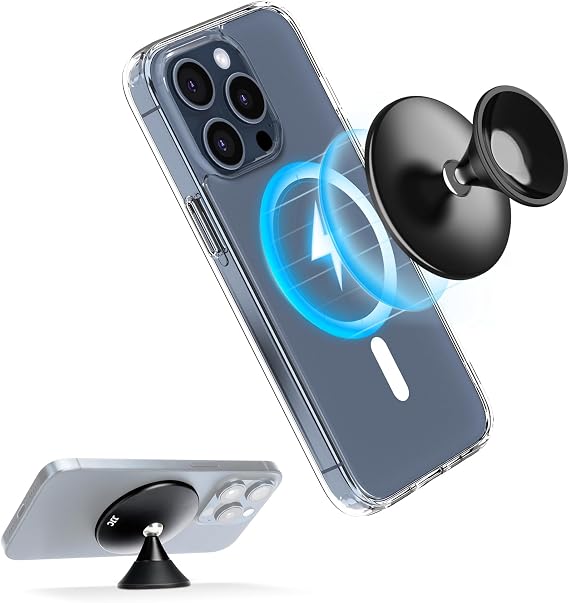 Magnetic Suction Phone Mount, Phone Sticky Grip Stand for MagSafe Compatible with iPhone 17 Air 16 15 14 13 Pro Max,Mag-Safe Case & All Phones,Hands-Free Phones Mirror Shower Holder for Selfies &Video