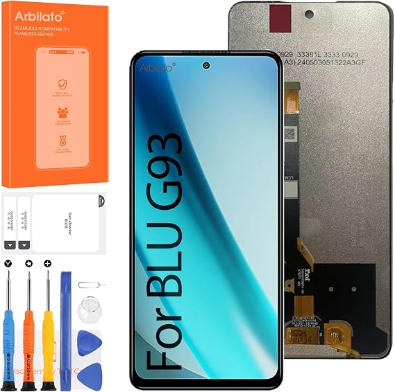 Screen for BLU G93 Screen Replacement for BLU G93 LCD Screen G0910 Touch Display Digitizer Assembly Repair Parts(Black No Frame), 6.78 inches