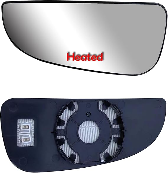 Driver Left Side Mirror Replacement Lower Glasses With Heated And Plate fit Ram Promaster 1500, 2500, 3500, New Six, Work Van