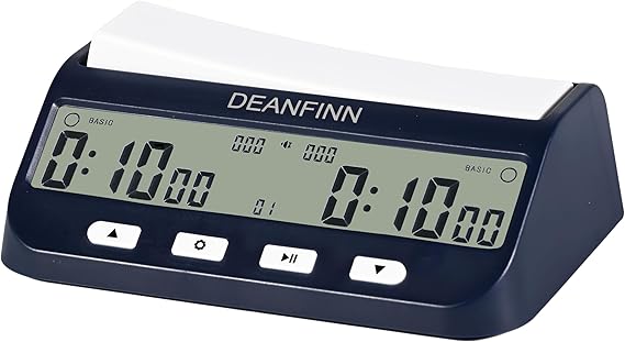 Chess Timer Clock, Portable Digital Chess Timer for Professional Board Game Competitions with Basic,Bonus, Delay, and On/Off Alarm