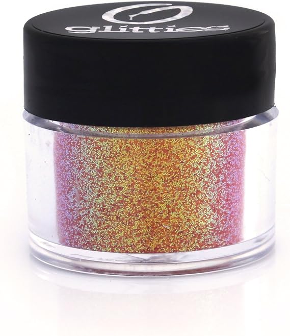 GLITTIES - Cinnabar - Cosmetic Grade Extra Fine (.006") Loose Glitter Powder Safe for Skin! Perfect for Makeup, Body Tattoos, Face, Hair, Lips, Soap, Lotion, Nail Art - (10 Gram Jar)