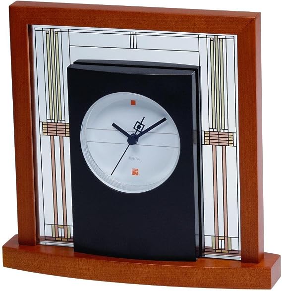 Bulova B7756 Willits Frank Lloyd Wright Table Clock